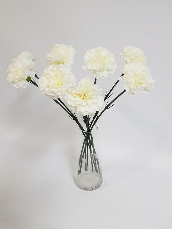 Artificial Carnations |  Artificial Carnation White 65Cm Artificial Carnations Artificial Carnations