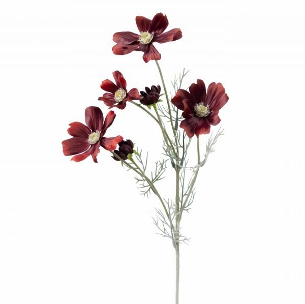 Artificial Daisy & Cosmos |  Cosmos Wild Flower Burgundy 60Cm Artificial Daisy & Cosmos Artificial Daisy & Cosmos