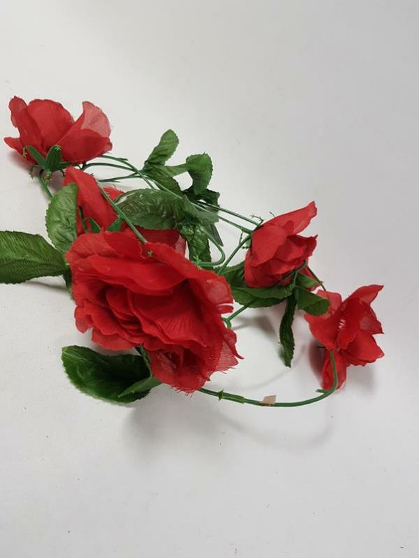 Artificial Garlands |  Artificial Chain Of Roses Garland Red 180Cm Artificial Garlands Artificial Garlands