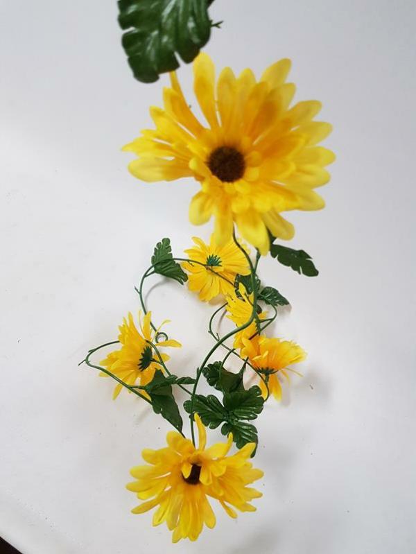 Artificial Garlands |  Artificial Daisy Chain Garland Yellow 180Cm Artificial Garlands Artificial Garlands