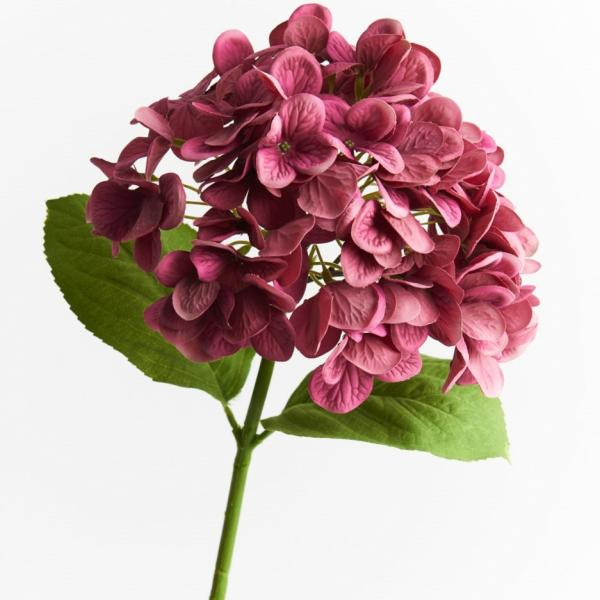 Artificial Hydrangeas |  Artificial Hydrangea Burgundy 47Cm Artificial Flowers Artificial Hydrangeas