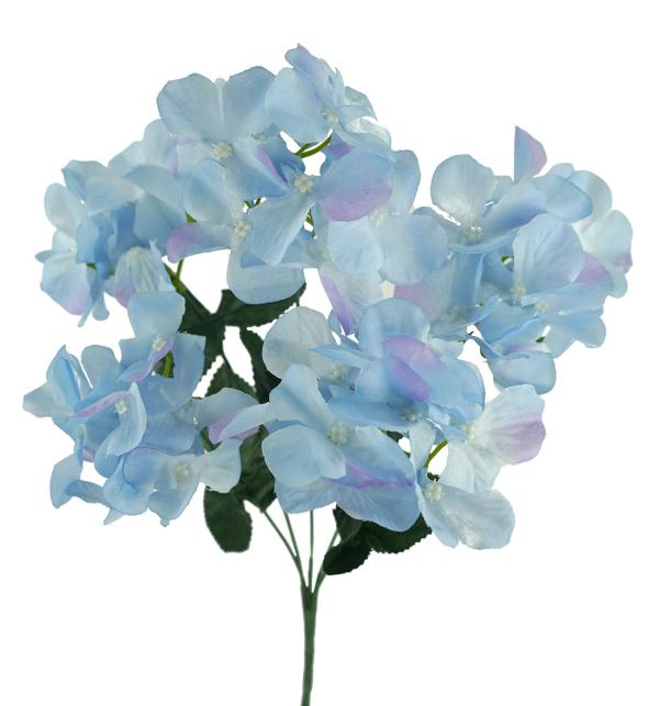 Artificial Hydrangeas |  Artificial Hydrangea Bush Pale Blue 38Cm Artificial Flowers Artificial Hydrangeas