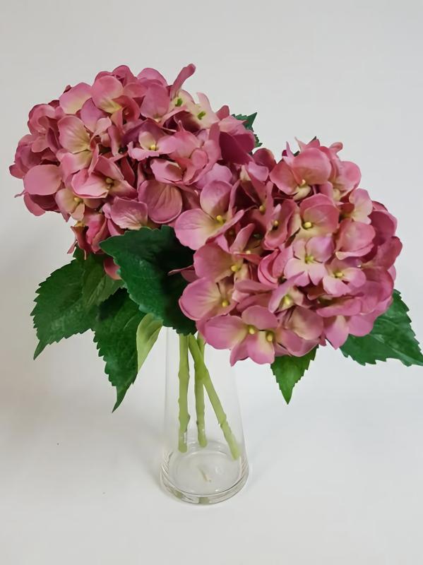 Artificial Hydrangeas |  Artificial Hydrangea Stem Antique Rose 49Cm Artificial Flowers Artificial Hydrangeas