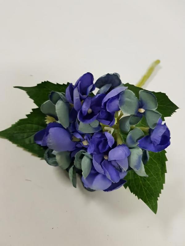 Artificial Hydrangeas |  Hydrangea Single Stem 30Cm Blue Artificial Flowers Artificial Hydrangeas