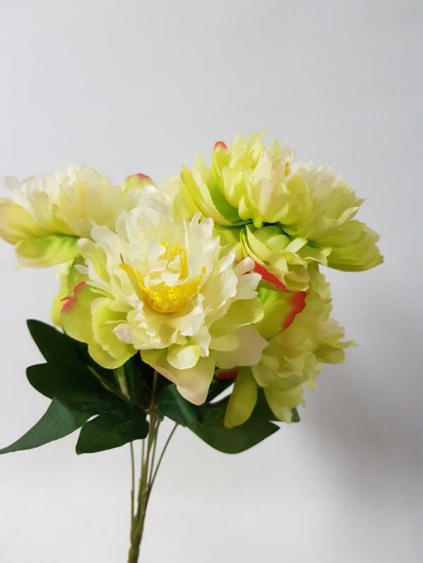 Artificial Peonies |  Artificial Peony Bush Green 50Cm Artificial Flowers Artificial Peonies