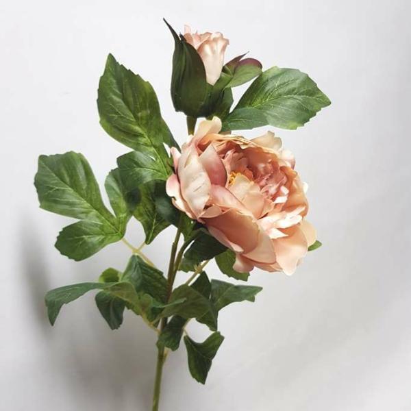 Artificial Peonies |  Artificial Peony Peppa Antique Pink 69Cm Artificial Flowers Artificial Peonies