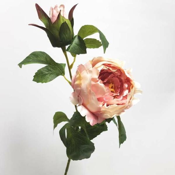 Artificial Peonies |  Artificial Peony Peppa Dusty Pink 69Cm Artificial Flowers Artificial Peonies