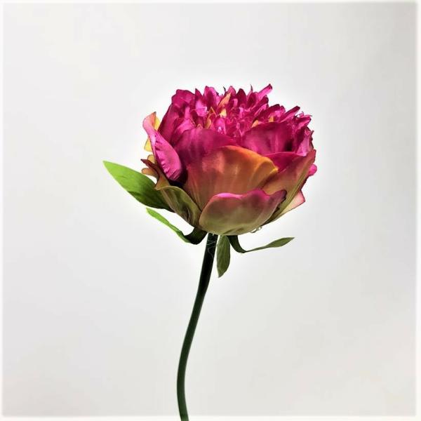 Artificial Peonies |  Artificial Peony Stem Crimson 32Cm Artificial Flowers Artificial Peonies