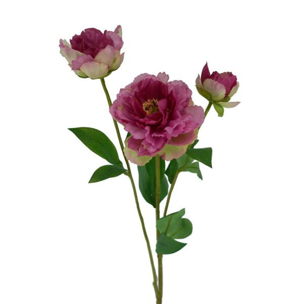 Artificial Peonies |  Open Peony Spray Paris Pink 53Cm Artificial Flowers Artificial Peonies