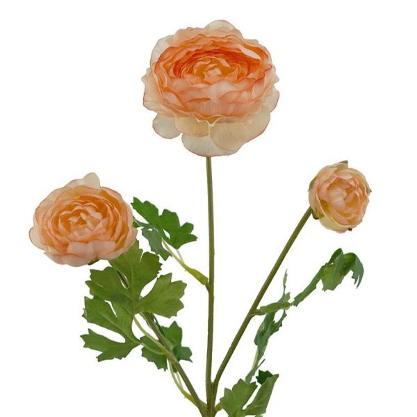 Artificial Ranunculus |  Artificial Ranunculus 3H Coral 61Cm Artificial Flowers Artificial Ranunculus