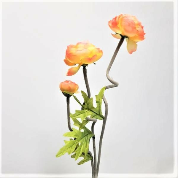 Artificial Ranunculus |  Artificial Ranunculus Spray Coral 57Cm Artificial Flowers Artificial Ranunculus