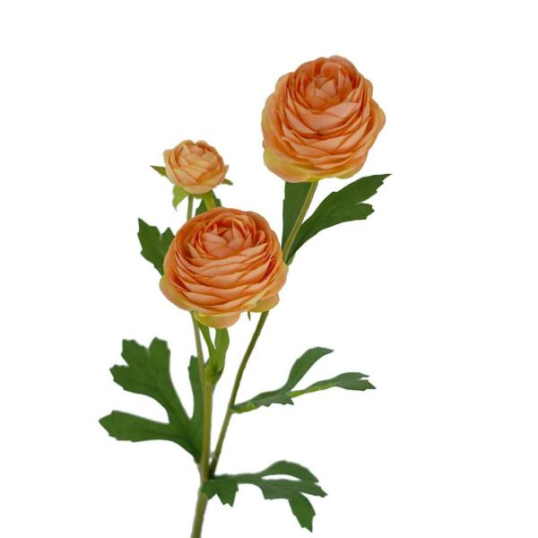 Artificial Ranunculus |  Artificial Ranunculus Stem Pale Orange 42Cm Artificial Flowers Artificial Ranunculus