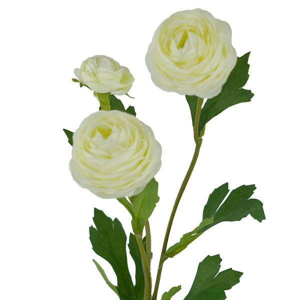 Artificial Ranunculus |  Artificial Ranunculus Stem White 42Cm Artificial Flowers Artificial Ranunculus