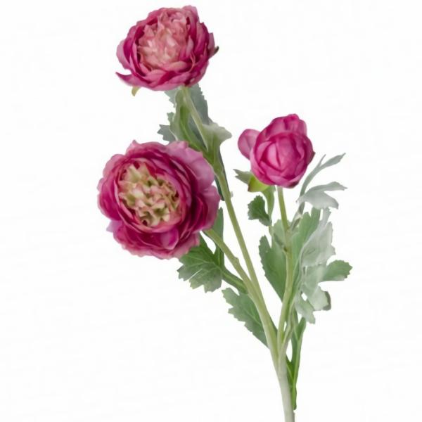 Artificial Ranunculus |  Ranunculus Jaylee Dark Pink 60Cm Artificial Flowers Artificial Ranunculus