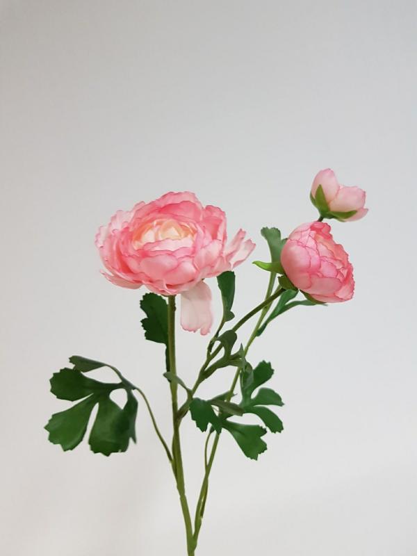 Artificial Ranunculus |  Ranunculus Spray Pink X 3H Artificial Flowers Artificial Ranunculus