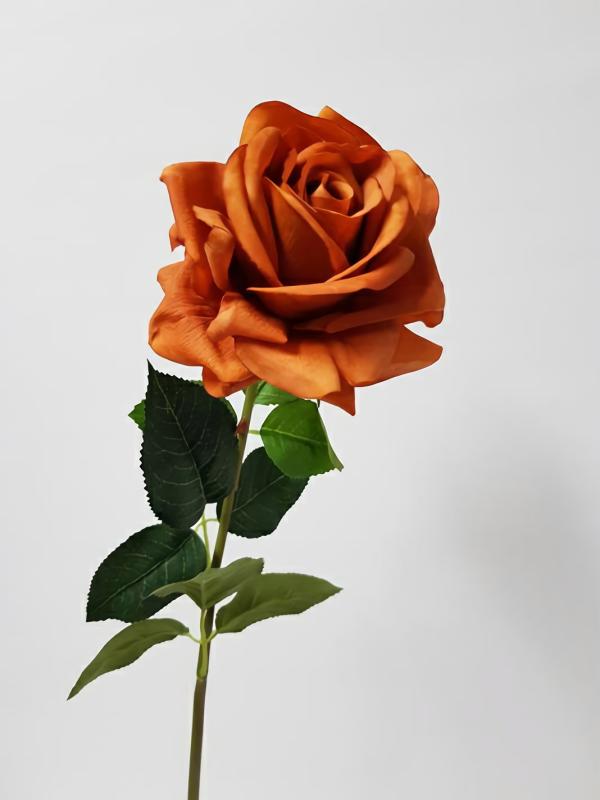 Artificial Roses |  Artificial Rose Anna Rust 75Cm Artificial Flowers Artificial Roses