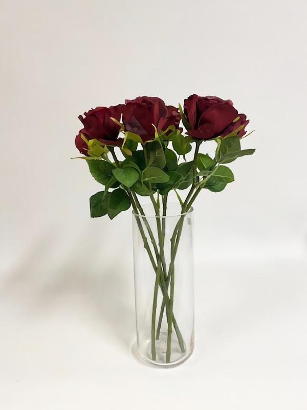 Artificial Roses |  Artificial Rose Bonnie Burgundy Artificial Flowers Artificial Roses