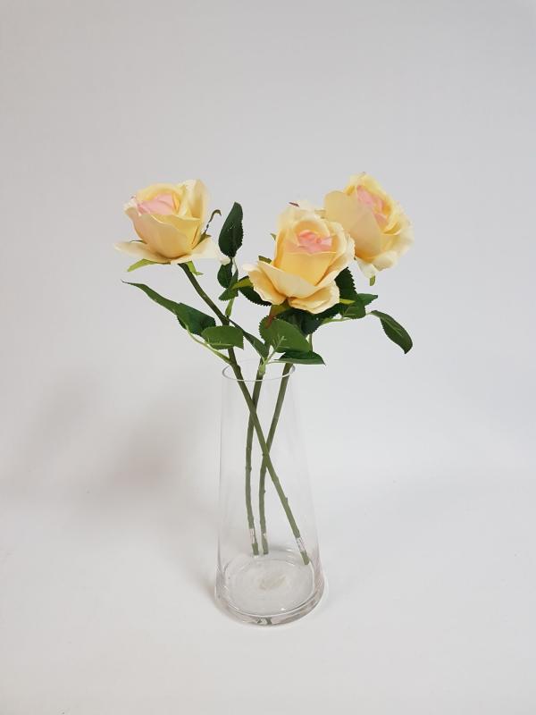 Artificial Roses |  Artificial Rose Bonnie Yellow/Pink Artificial Flowers Artificial Roses