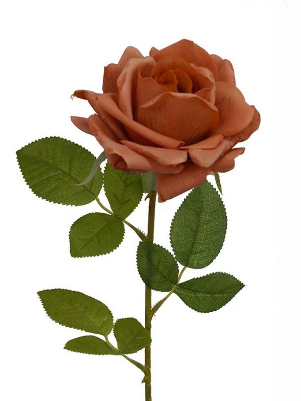 Artificial Roses |  Artificial Rose Florence Terracotta 50Cm Artificial Flowers Artificial Roses