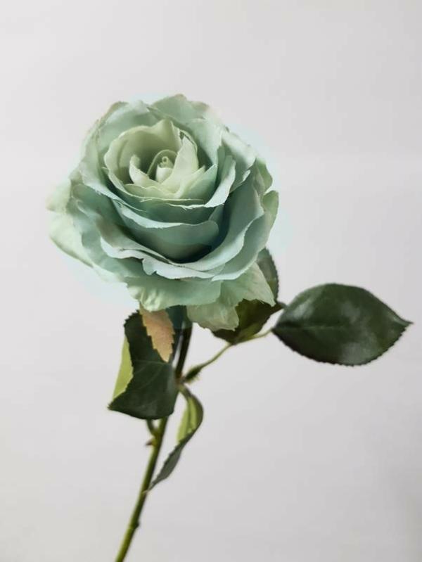 Artificial Roses |  Artificial Rose Nicole Dusty Blue 38Cm Artificial Flowers Artificial Roses