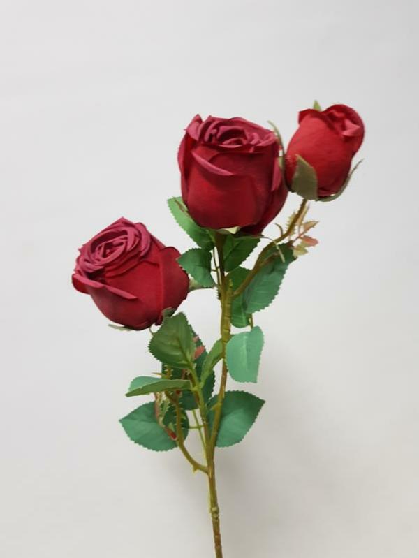 Artificial Roses |  Artificial Rose Penelope Red 63Cm Artificial Flowers Artificial Roses