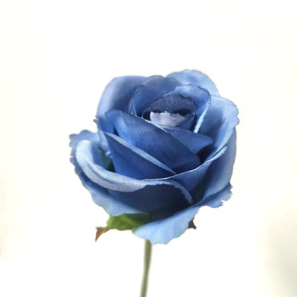 Artificial Roses |  Artificial Rose Pip Blue 24Cm Artificial Flowers Artificial Roses