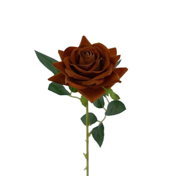 Artificial Roses |  Artificial Rose Priscilla Burnt Orange 62Cm Artificial Flowers Artificial Roses