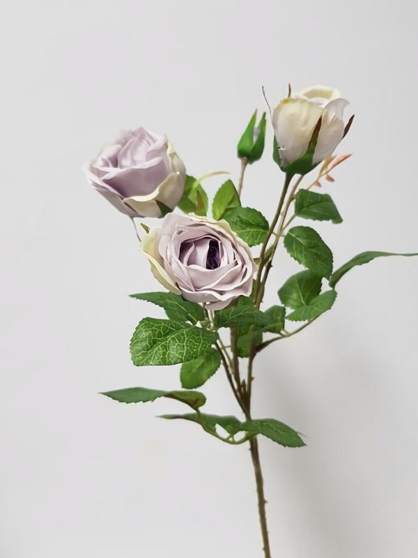 Artificial Roses |  Artificial Rose Spray Lavender 61Cm Artificial Flowers Artificial Roses