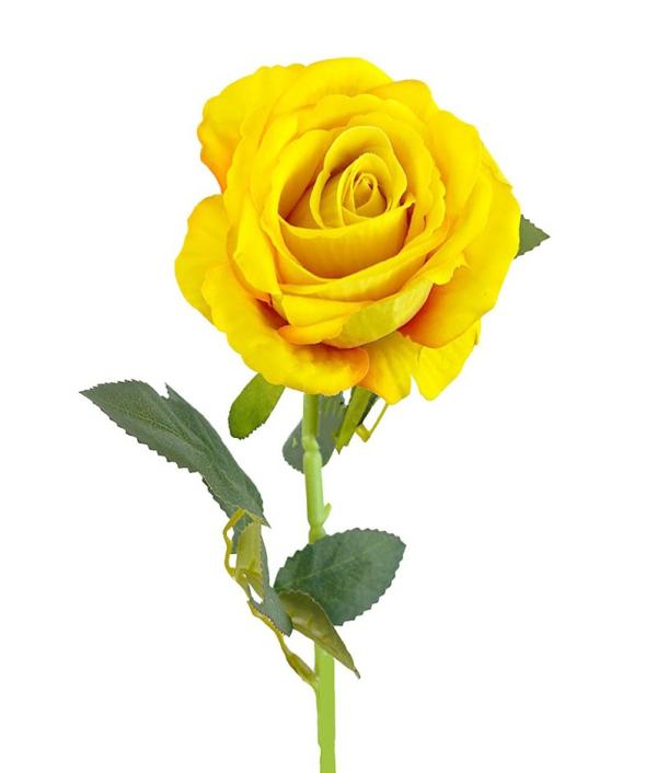 Artificial Roses |  Artificial Rose Velvet Yellow 54Cm Artificial Flowers Artificial Roses