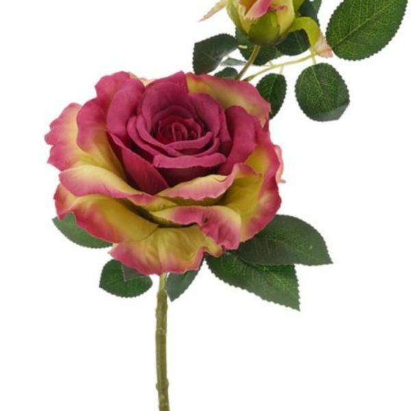 Artificial Roses |  Full Bloom Rose Stem Purple 46Cm Artificial Flowers Artificial Roses