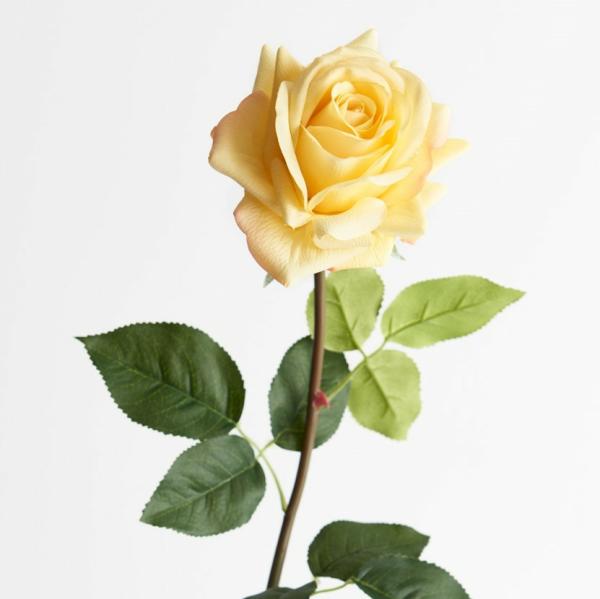 Artificial Roses |  Rose Anna Yellow 75Cm Artificial Flowers Artificial Roses