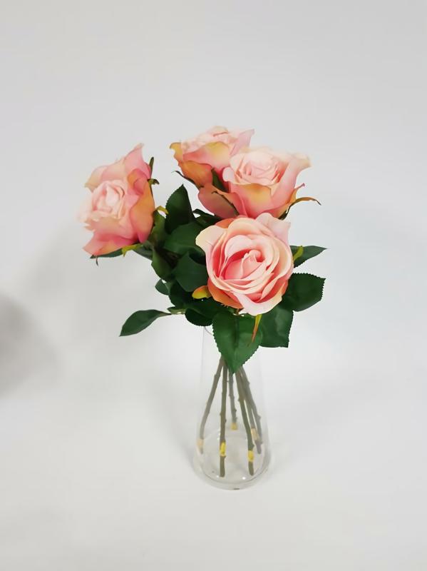 Artificial Roses |  Rose Soft Touch Peach Artificial Flowers Artificial Roses