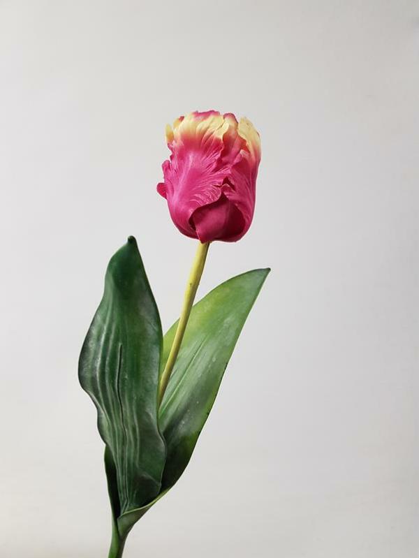 Artificial Tulips |  Artificial Feathered Tulip Pink 56Cm Artificial Flowers Artificial Tulips