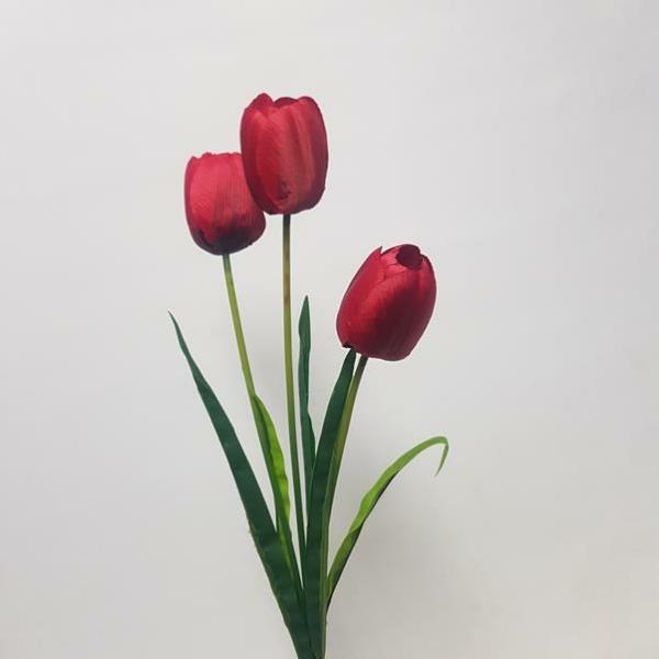 Artificial Tulips |  Artificial Tulip Bunch Burgundy 50Cm Artificial Flowers Artificial Tulips