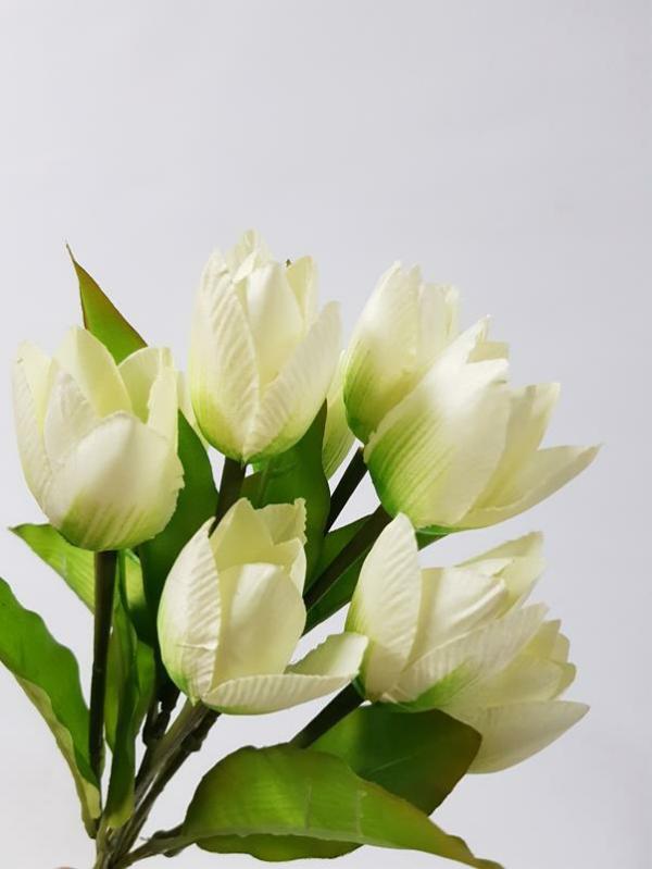 Artificial Tulips |  Artificial Tulip Bunch White 24Cm Artificial Flowers Artificial Tulips