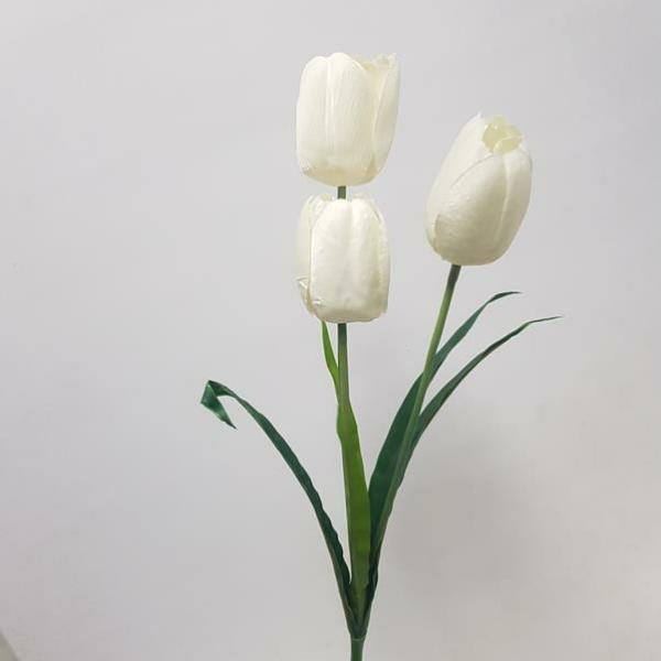 Artificial Tulips |  Artificial Tulip Bunch White 50Cm Artificial Flowers Artificial Tulips