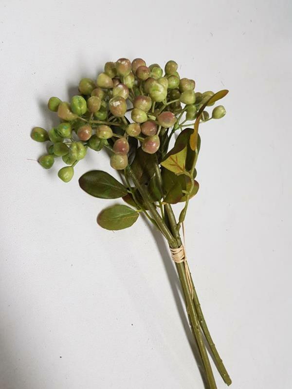 Berries |  Artificial Berry Bundle Green 28Cm Artificial Flowers Berries