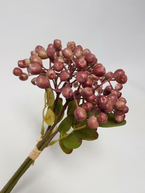 Berries |  Artificial Berry Bundle Wine 28Cm Artificial Flowers Berries