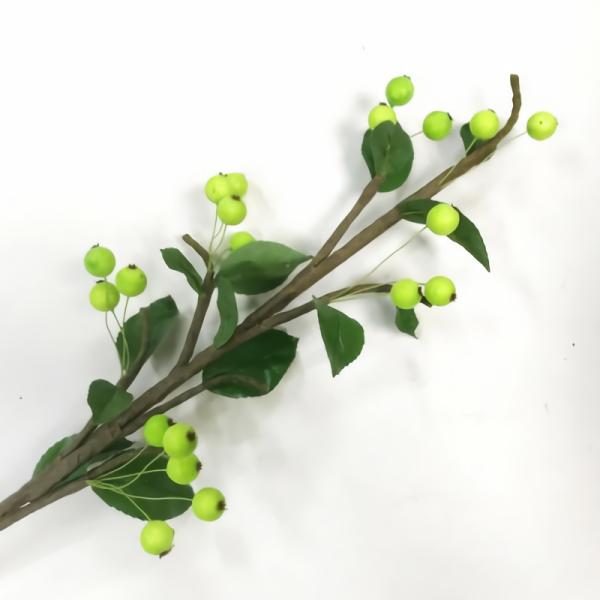 Berries |  Artificial Green Berry Stem 77Cm Artificial Flowers Berries