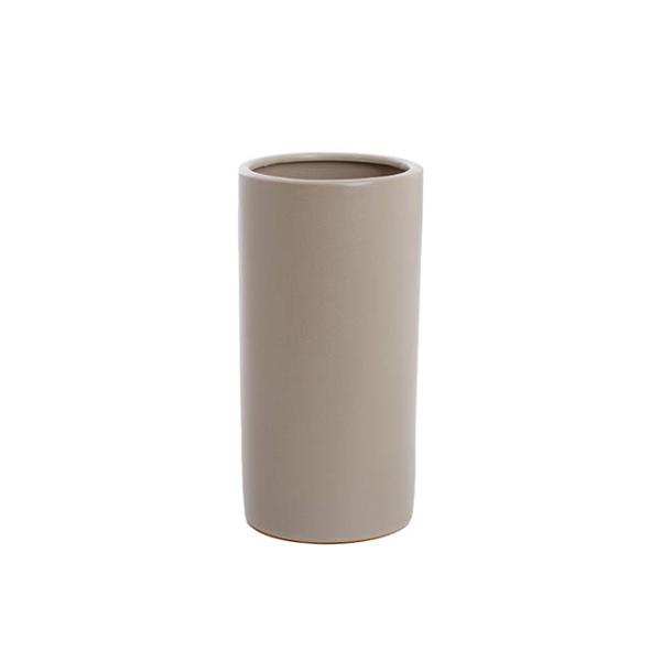 Ceramic Vases & Pots |  Ceramic Cylinder Vase Matte Light Grey 20Cm Ceramic Vases & Pots Ceramic Vases & Pots