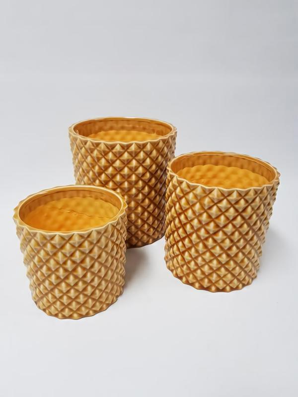 Ceramic Vases & Pots |  Ceramic Pineapple Vase Gold 18Cm Ceramic Vases & Pots Ceramic Vases & Pots