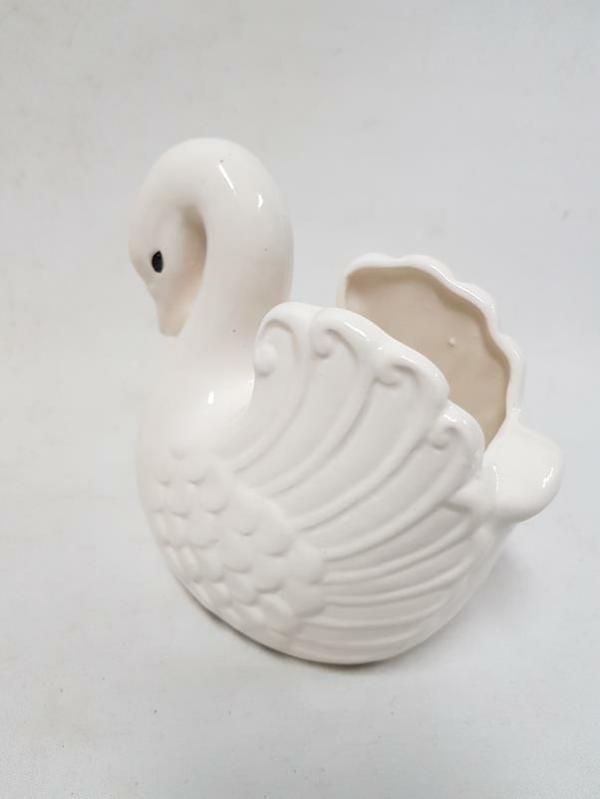 Ceramic Vases & Pots |  Porcelain Swan Planter 14Cm X 14Cm Ceramic Vases & Pots Ceramic Vases & Pots