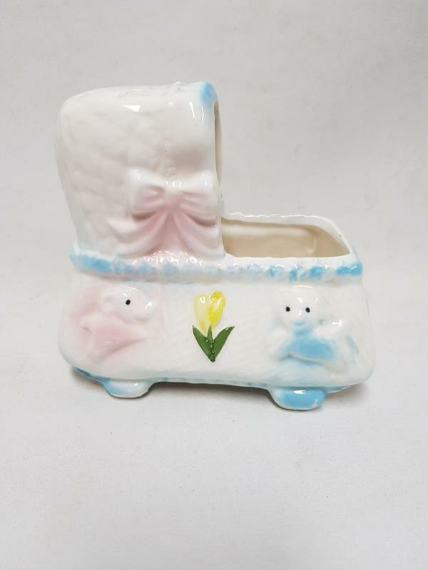 Ceramic Vases & Pots |  Porcelain Vintage Baby Bassinet Ceramic Vases & Pots Ceramic Vases & Pots