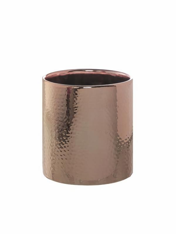 Ceramic Vases & Pots |  Rose Gold Cylinder Vase 12Cm Ceramic Vases & Pots Ceramic Vases & Pots