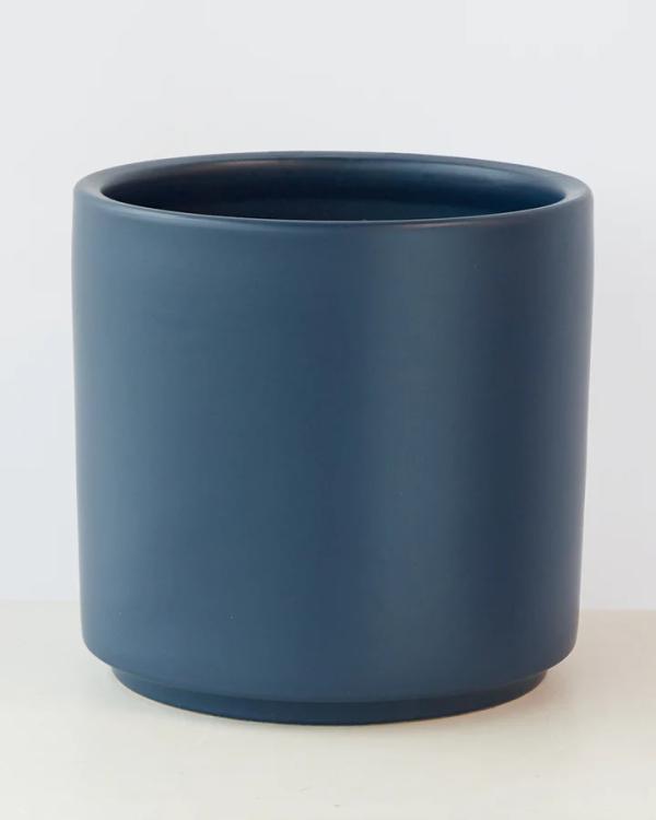 Ceramic Vases & Pots |  Zeus Stone Pot Navy 16.5Cm Ceramic Vases & Pots Ceramic Vases & Pots