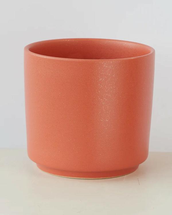 Ceramic Vases & Pots |  Zeus Stone Pot Orange 16.5Cm Ceramic Vases & Pots Ceramic Vases & Pots