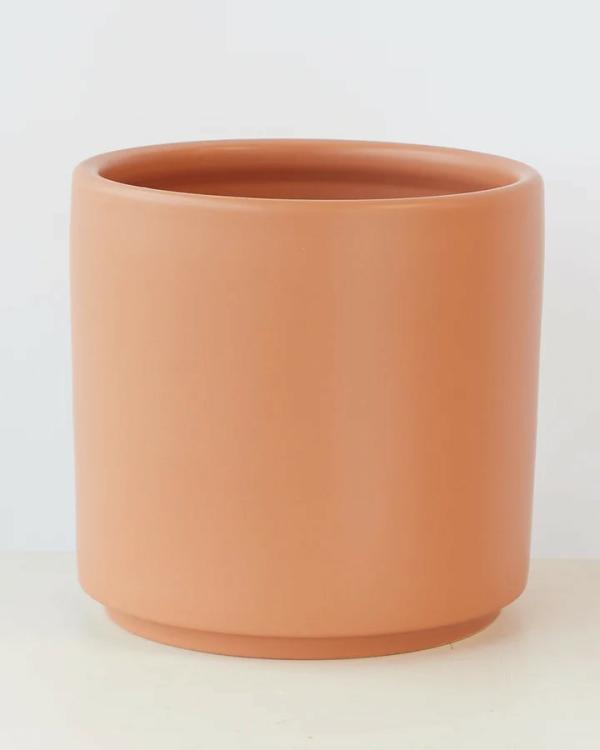 Ceramic Vases & Pots |  Zeus Stone Pot Orange 21Cm Ceramic Vases & Pots Ceramic Vases & Pots