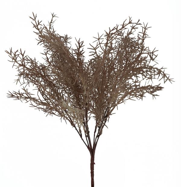 Coloured Foliage |  Artificial Fine Leaf Bush Brown 40Cm Artificial Greenery Coloured Foliage