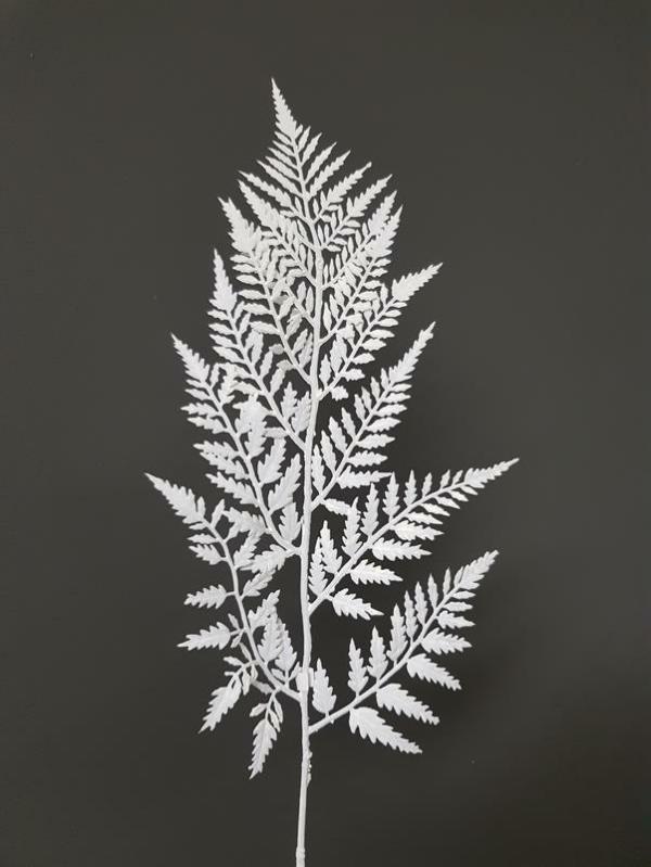 Coloured Foliage |  Artificial Forrest Fern White 60Cm Artificial Greenery Coloured Foliage