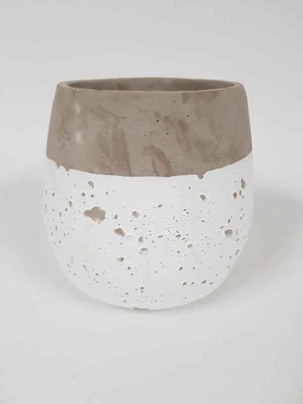 Concrete Stone Vases & Pots |  White Cement Vase 14 Cm Concrete Stone Vases & Pots Concrete Stone Vases & Pots